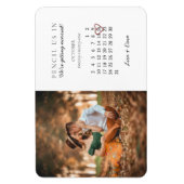 Magnet Flexible Enregistrer le Faire-part Mariage du mois du calen (Vertical)