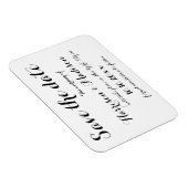 Magnet Flexible Enregistrer le script Date Elegant Calligraphy Mar (Côté Droit)