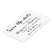 Magnet Flexible Enregistrer le script Date Elegant Calligraphy Mar (Côté Gauche)