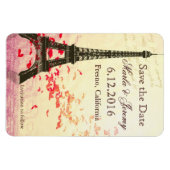 Magnet Flexible Enregistrer le style Tour Eiffel Date (Horizontal)