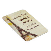 Magnet Flexible Enregistrer le style Tour Eiffel Date (Côté Droit)