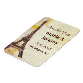Magnet Flexible Enregistrer le style Tour Eiffel Date (Côté Gauche)