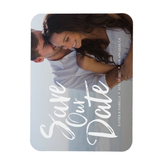 Magnet Flexible Enregistrer notre aimant de Faire-part de date (Vertical)