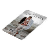 Magnet Flexible Enregistrez la date code QR simple minimal détails (Côté Gauche)