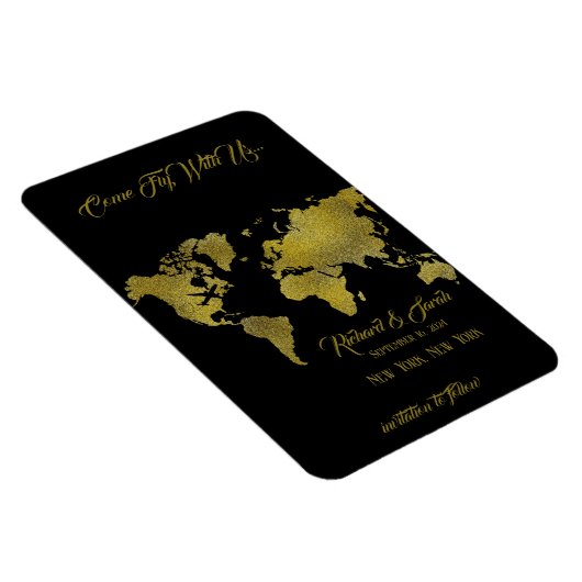 Magnet Flexible Enregistrez la Date Venez Voler Avec Nous Aimant P (Côté Droit)