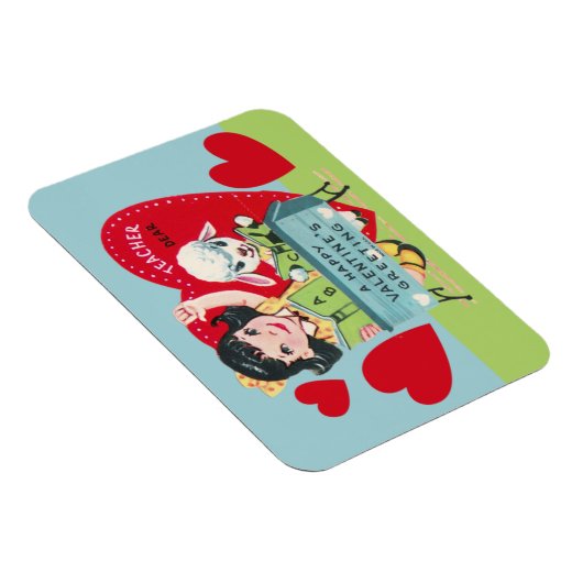 Magnet Flexible Enseignant vintage Valentine (Côté Droit)