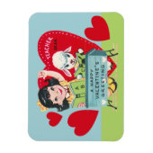 Magnet Flexible Enseignant vintage Valentine (Vertical)