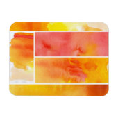 Magnet Flexible Ensemble d'aquarelle abstraite peinte à la main (Horizontal)