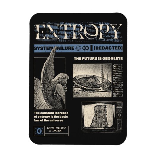 Magnet Flexible Entropie - Conception Brutaliste (Vertical)