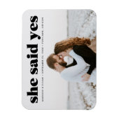 Magnet Flexible Épargne à la date de typographie noire gras modern (Vertical)