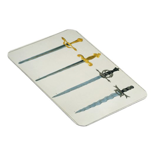 Magnet Flexible Épées, assiette de 'A History of the Development a (Côté Droit)