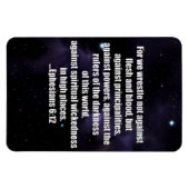 Magnet Flexible Éphésiens 6:12 Verse de la Bible sur l'Arrière - p (Horizontal)