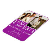 Magnet Flexible Épingle Moderne Fuchsia pour Sauvegarder la Date 2 (Côté Gauche)