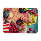 Magnet Flexible Épinglette de cerise mignonne (Horizontal)