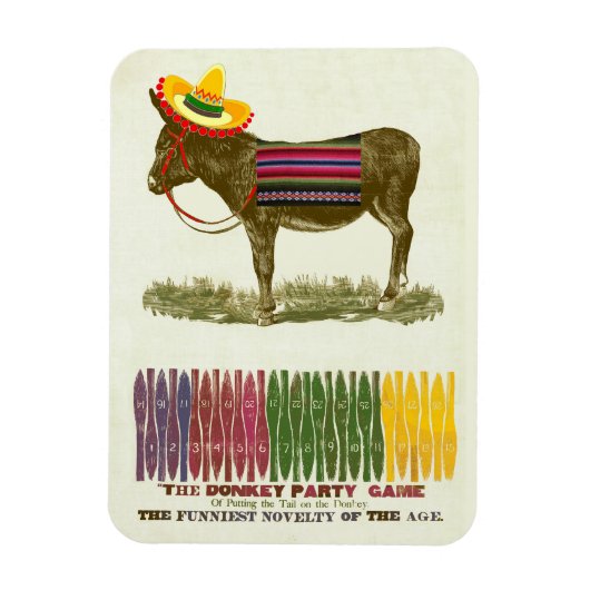 Magnet Flexible Éplucher la queue sur l'âne (Vertical)