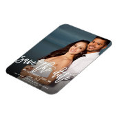 Magnet Flexible Épreuve de mariage moderne avec écriture blanche p (Côté Gauche)