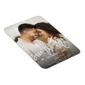 Magnet Flexible Épreuve de mariage moderne avec écriture blanche p (Côté Droit)