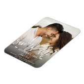 Magnet Flexible Épreuve de mariage moderne avec écriture blanche p (Côté Gauche)