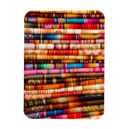 Magnet Flexible Equateur, Zone de Quito, Marché artisanal Otavalo (Vertical)