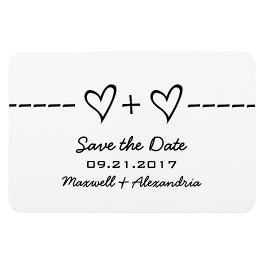 Magnet Flexible Équation cardiaque Enregistrer l'aimant de date, é (Horizontal)