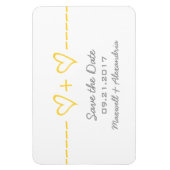 Magnet Flexible Équation cardiaque Enregistrer l'aimant de date, J (Vertical)