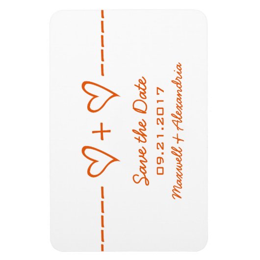 Magnet Flexible Équation cardiaque Enregistrer l'aimant de date, o (Vertical)