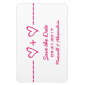 Magnet Flexible Équation cardiaque Enregistrer l'aimant de date, r (Vertical)