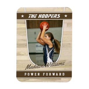 Magnet Flexible Équipe de basket-ball souvenir Brown personnalisab