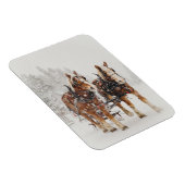 Magnet Flexible Équipe de Belgique de cheval Wintery Christmas Sce (Côté Droit)