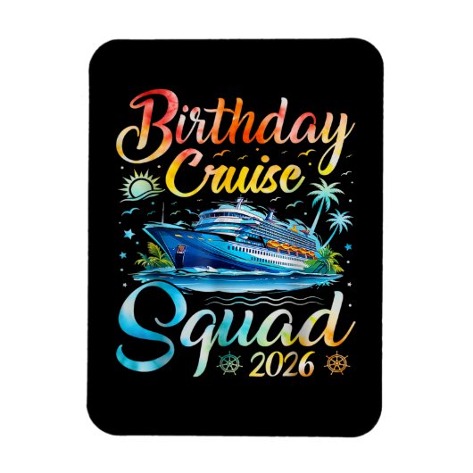 Magnet Flexible Équipe de croisière d'anniversaire 2026 (Vertical)