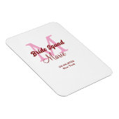Magnet Flexible Équipe de mariée ajouter nom monogramme demoiselle (Côté Droit)