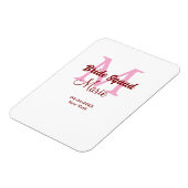 Magnet Flexible Équipe de mariée ajouter nom monogramme demoiselle (Côté Gauche)