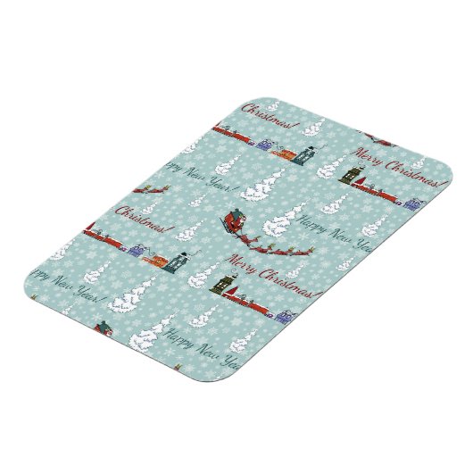 Magnet Flexible Équipe de père Noël (Côté Gauche)