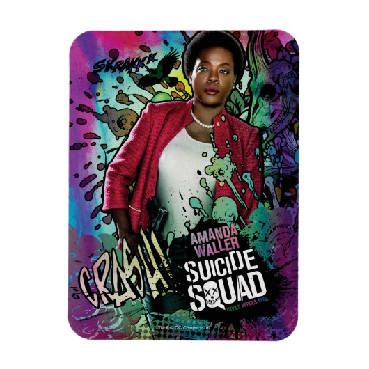 Magnet Flexible Équipe de suicide | Amanda Waller Character Graffi (Vertical)