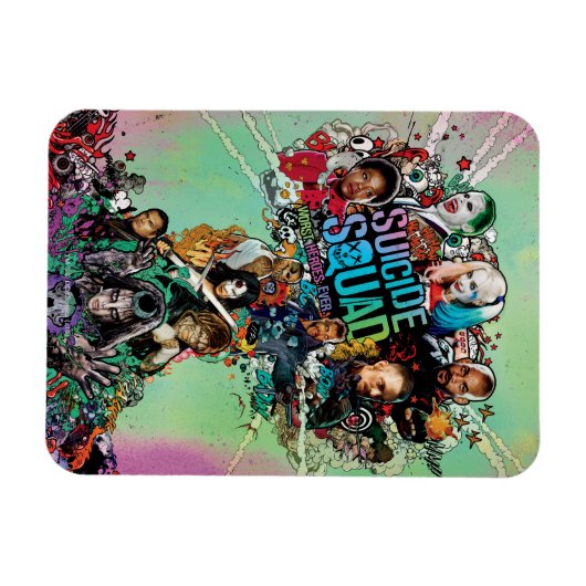 Magnet Flexible Équipe de suicide | Explosion de nuages de champig (Horizontal)