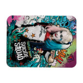 Magnet Flexible Équipe de suicide | Harley Quinn Caractère Graffit (Horizontal)