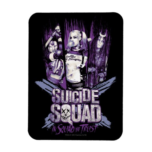 Magnet Flexible Équipe de suicide | Squad Girls "In Squad We Trust (Vertical)