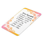 Magnet Flexible Équivalents de mesure Aimant frigorifique floral (Côté Gauche)