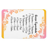 Magnet Flexible Équivalents de mesure Aimant frigorifique floral (Horizontal)