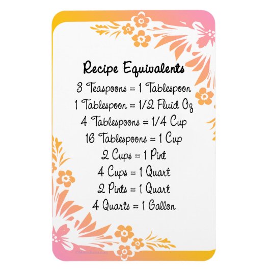 Magnet Flexible Équivalents de mesure Aimant frigorifique floral (Vertical)