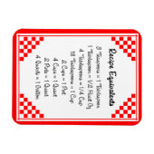 Magnet Flexible Équivalents de mesure Chèques rouges Aide de cuisi (Horizontal)