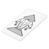 Magnet Flexible Erawan Trois éléphant en tête Lao / Laos Drapeau (Côté Gauche)