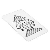 Magnet Flexible Erawan Trois éléphant en tête Lao / Laos Drapeau (Côté Droit)