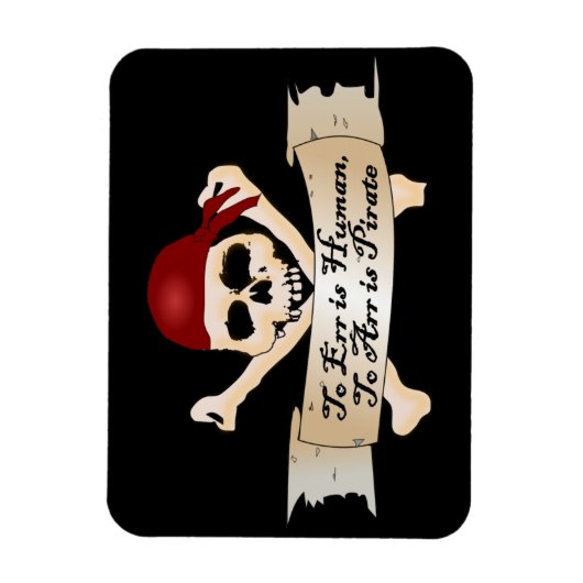 Magnet Flexible Err est humain, Arr est pirate (Vertical)
