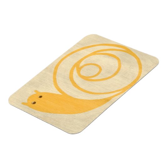 Magnet Flexible Escargot jaune sur Arrière - plan crème (Côté Gauche)