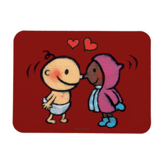 Magnet Flexible Eskimo Amical Nez Baisers Enfants
