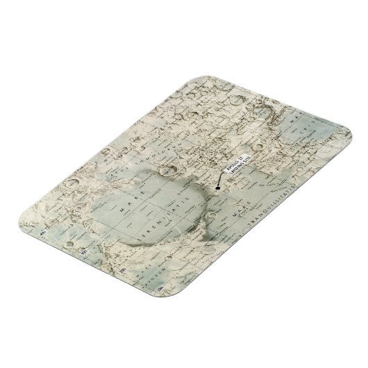 MAGNET FLEXIBLE ESPACE : MOON MAP, 1972 (Côté Gauche)