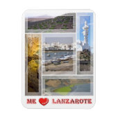 Magnet Flexible Espagne - Îles Canaries - Lanzarote - I Love - Mag (Vertical)