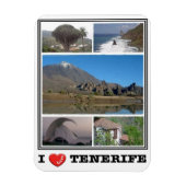 Magnet Flexible Espagne - Îles Canaries - Tenerife - I Love - Magn (Vertical)
