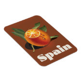 Magnet Flexible Espagne orange affiche voyage (Côté Droit)
